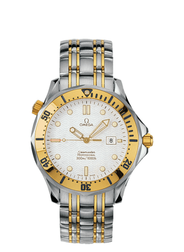 Omega Seamaster Diver 300M Quartz 41 Stainless Steel / Yellow Gold / White / Bracelet